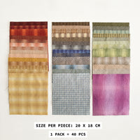 da-Mira Japanese Yarn Dyed Cotton Fabric Bundle for Patchwork (40pcs/pack)