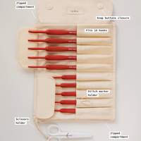 Tulip Etimo Red Crochet Hook + Canvas Case Bundle