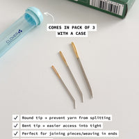 Clover Multisize Darning Needle Set (Bent Tip) for Crochet/Knitting