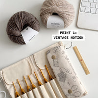 Tulip Etimo Murasaki (Purple) Crochet Hook + Canvas Case Bundle