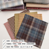 da-Mira Japanese Yarn Dyed Cotton Fabric Bundle for Patchwork (30pcs/pack)