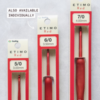 Tulip Etimo Red Crochet Hook + Canvas Case Bundle