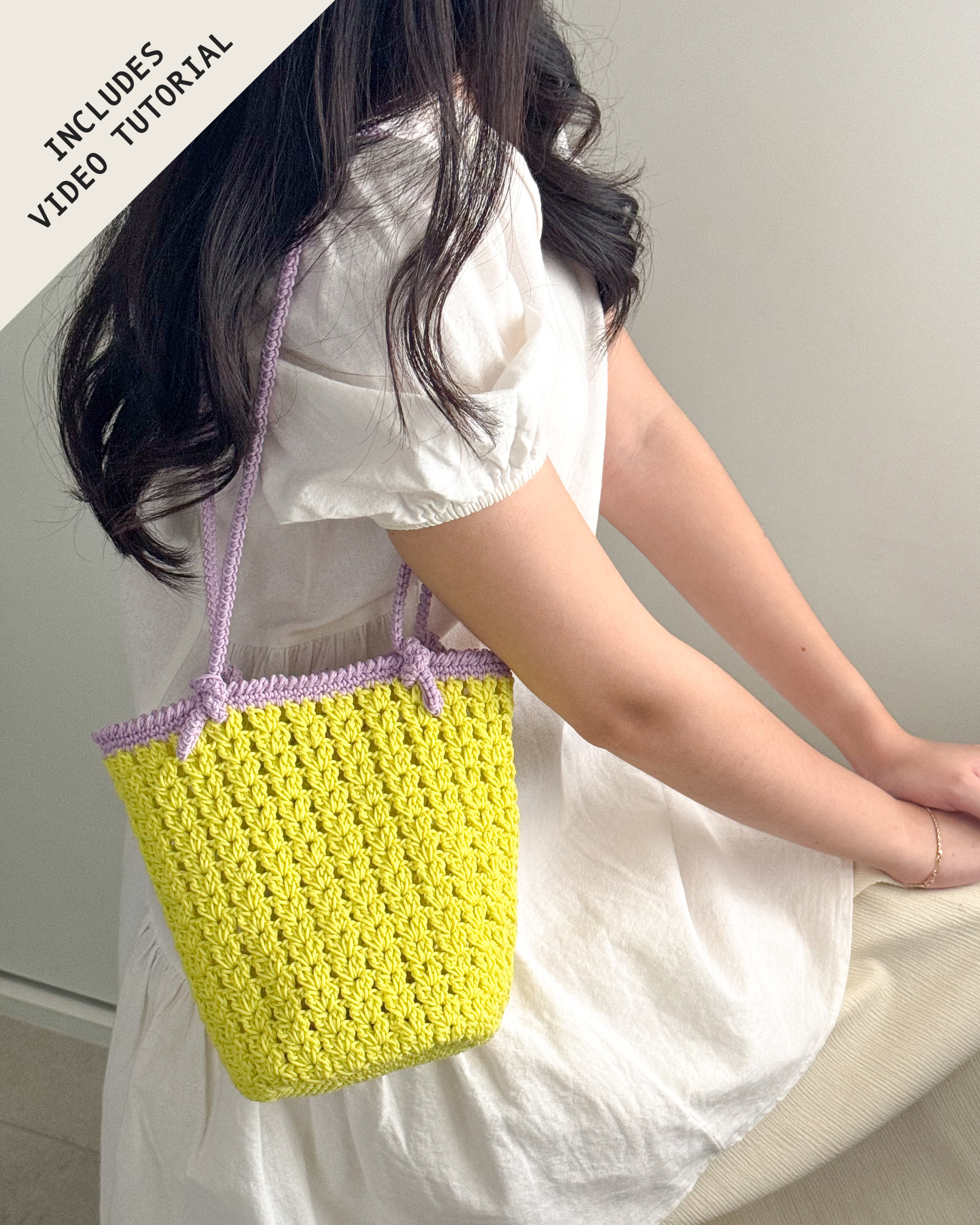 DIY Heart Bucket Bag Crochet Kit – da-Mira