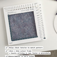 Clover Knit Gauge Trio – Swatch Ruler & Needle Gauge