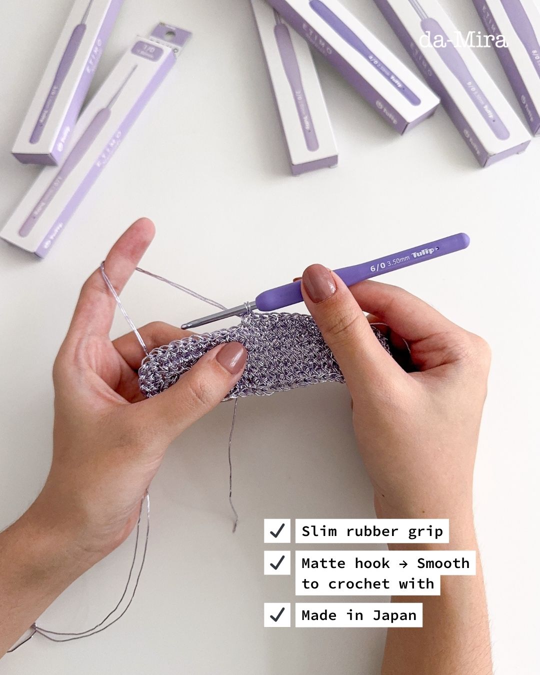 Tulip Etimo Murasaki Purple Crochet Hook (Individual) – da-Mira