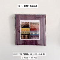 da-Mira Japanese Yarn Dyed Cotton Fabric Bundle for Patchwork (30pcs/pack)