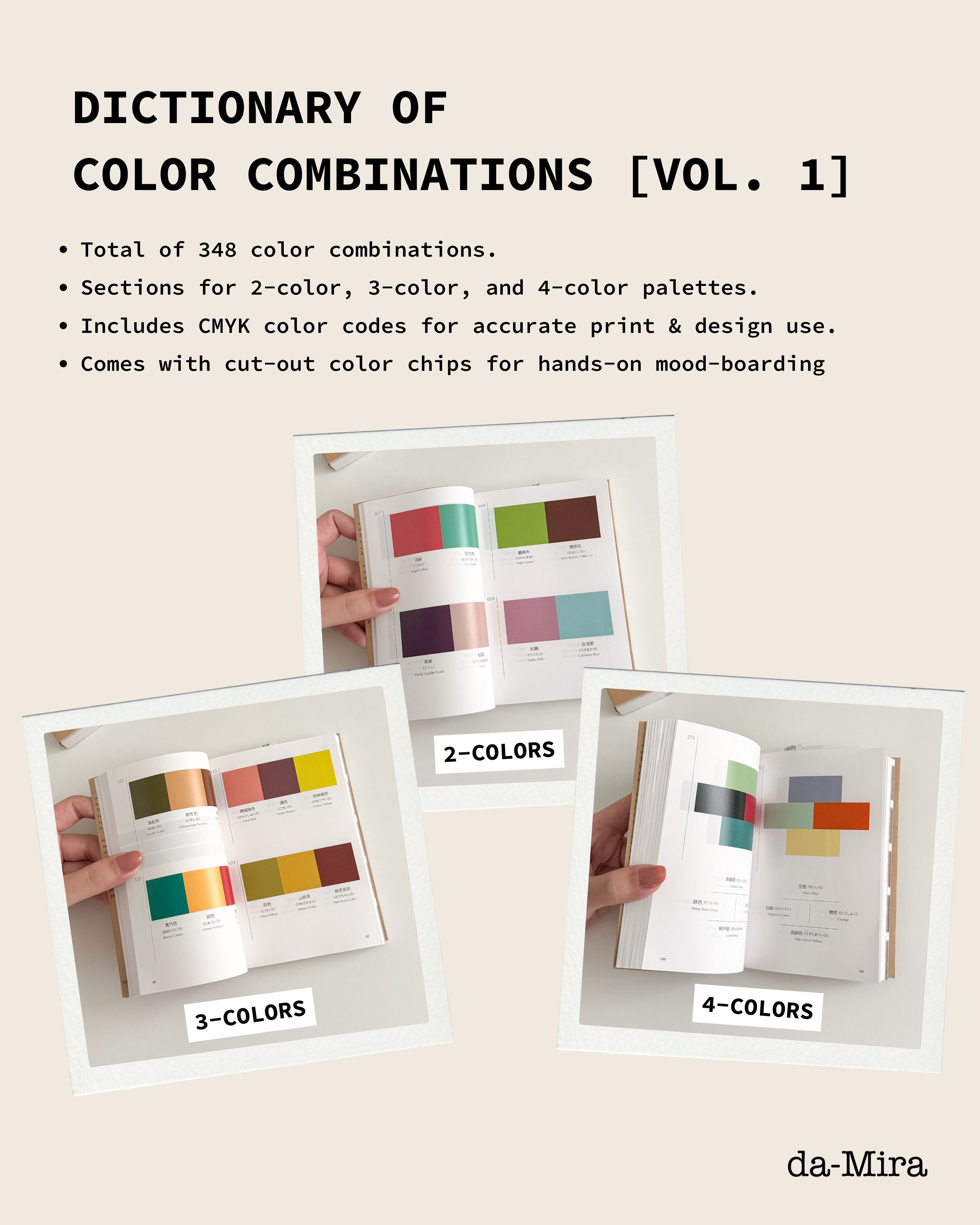 Japanese Dictionary of Color Combination Book by Sanzo Wada (Vol