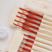 Tulip Etimo Red Crochet Hook + Canvas Case Bundle