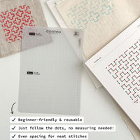 Cosmo Sashiko Dotted/Diagonal Grid Template