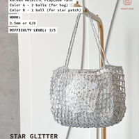 Free Star Glitter Net Bag Pattern + Metallic PlayCode Yarn [Bundle]