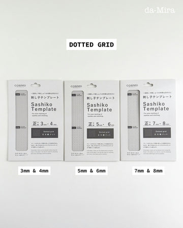 Cosmo Sashiko Dotted/Diagonal Grid Template