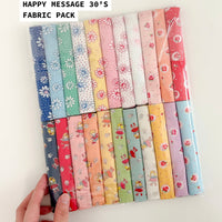 Happy Message 30s Japanese Fabric Pack