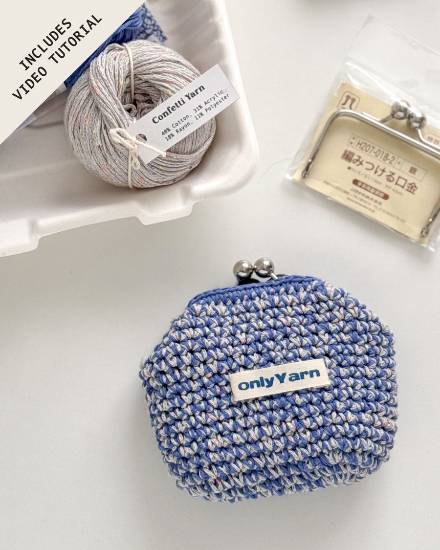 DIY Crochet Kit - Confetti Clasp Purse (PREORDER)