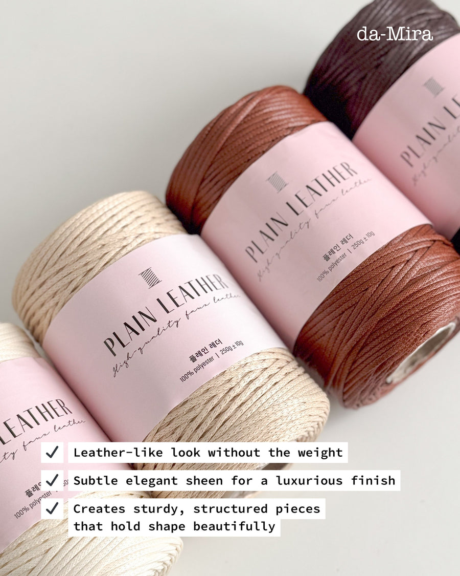 Plain Leather Yarn (1 ball) - [PREORDER]