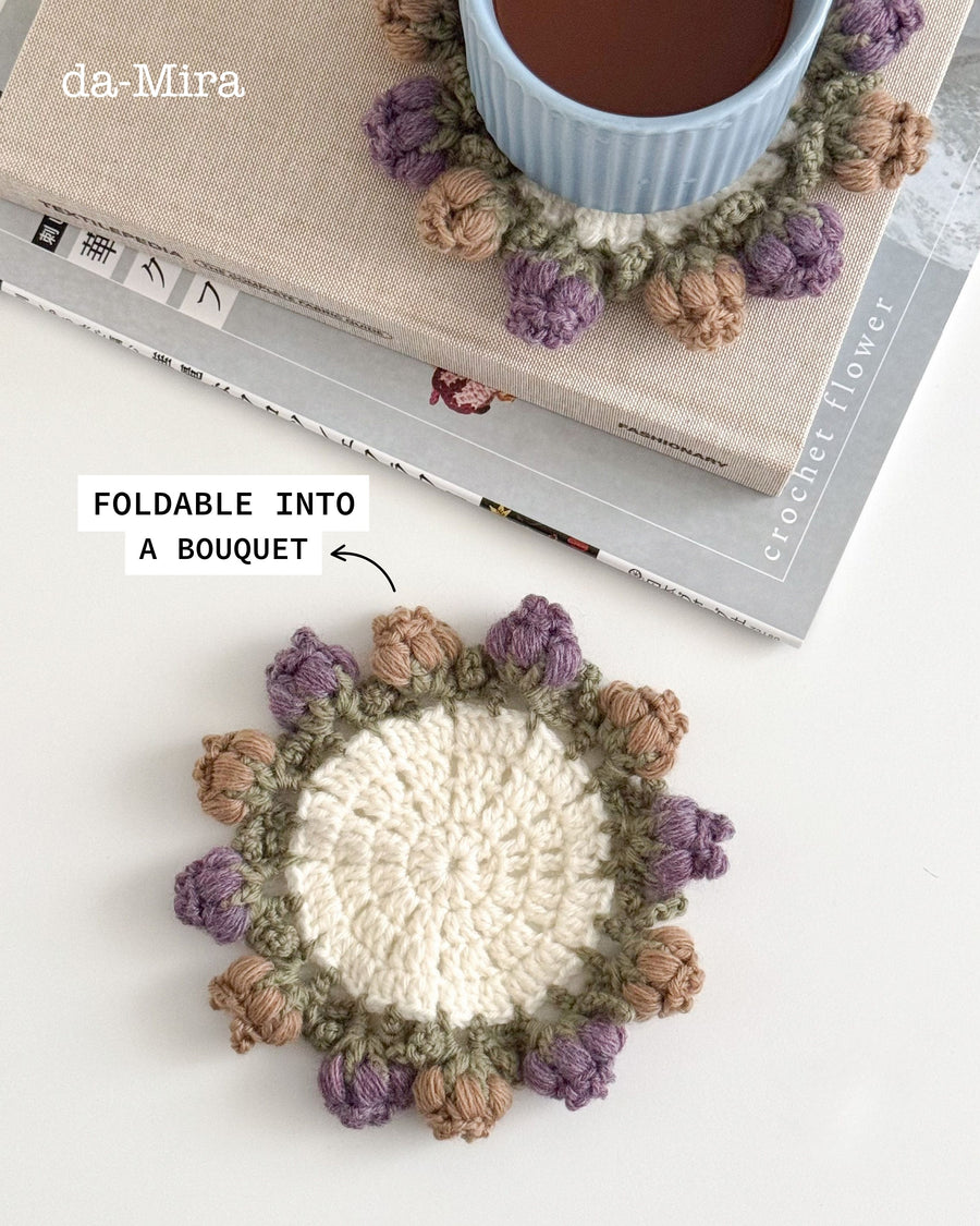 Hamanaka Japanese Flower Bouquet Coaster Crochet Kit