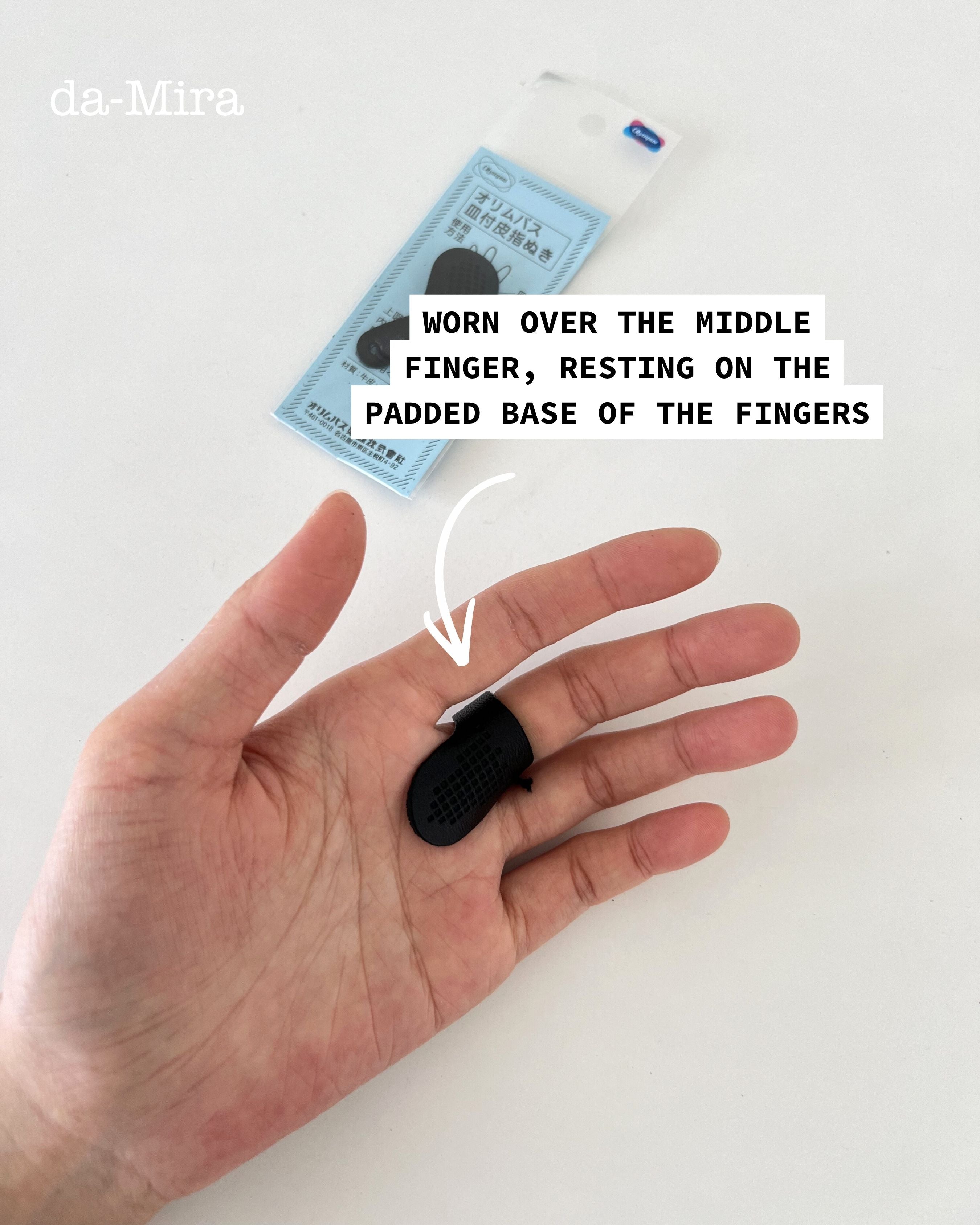 Olympus Padded Leather Thimble (Middle Finger Type) – da-Mira