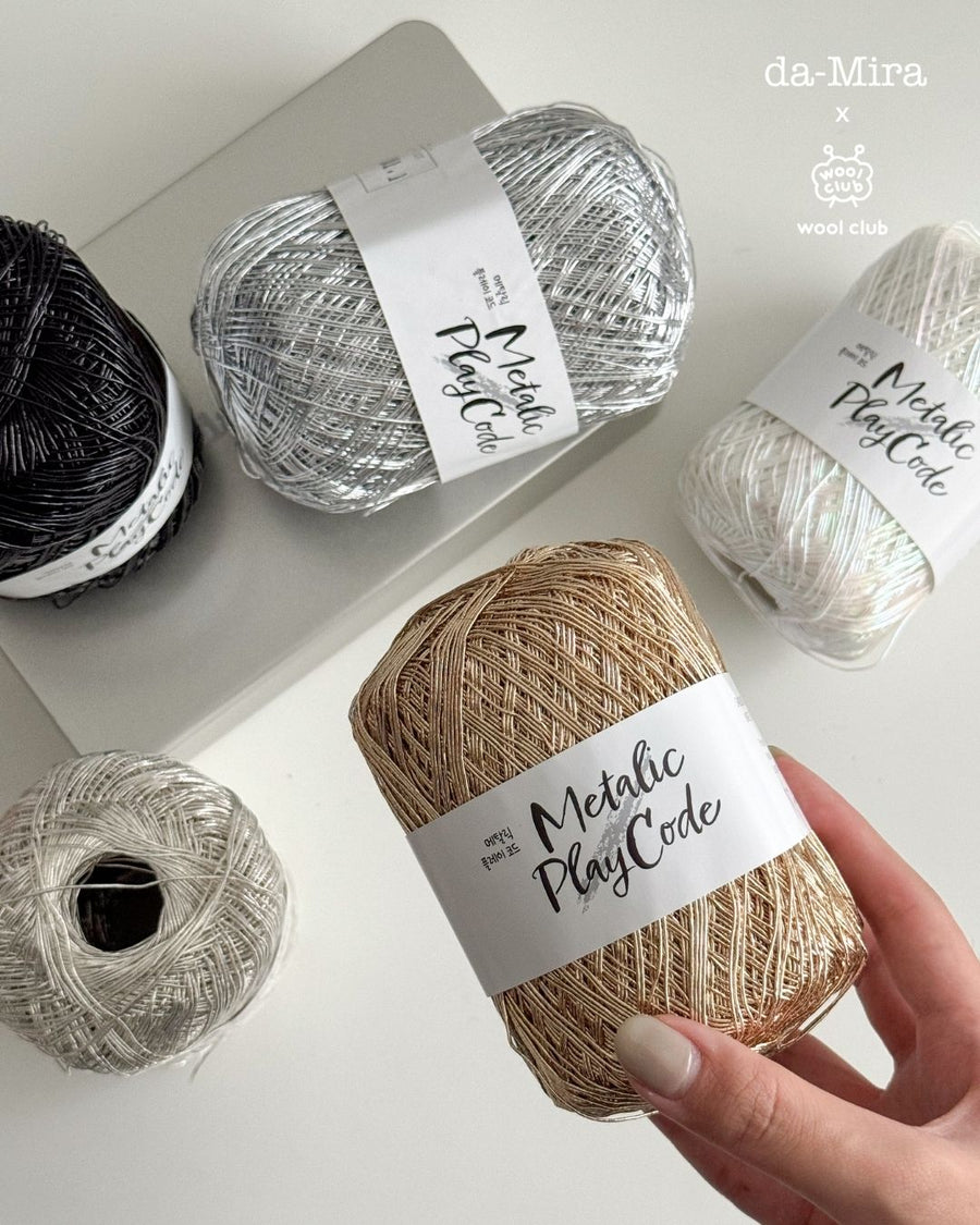 Free Metallic Vertical Net Bag Pattern + Metallic PlayCode Yarn [Bundle]