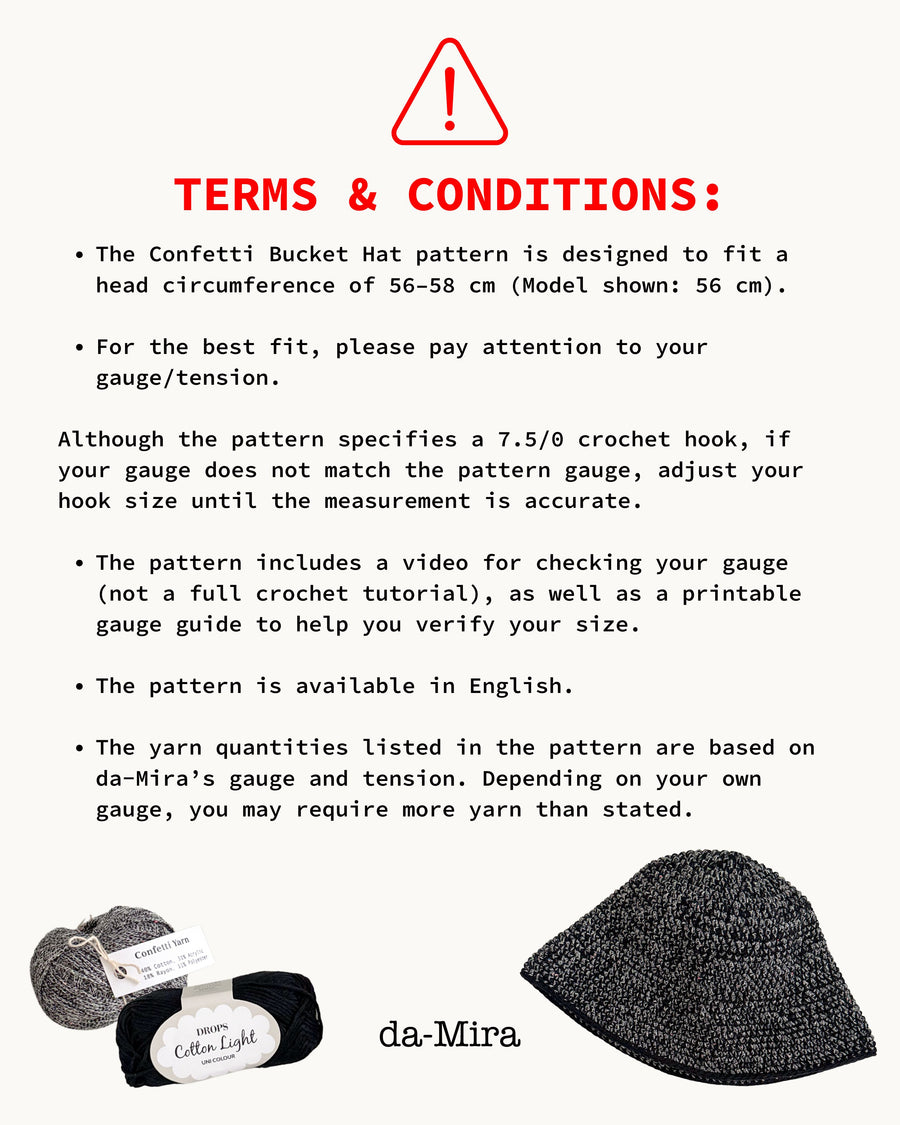 Confetti Bucket Hat Yarn + Pattern Package - PREORDER