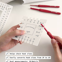 Clover Knit Gauge Trio – Swatch Ruler & Needle Gauge