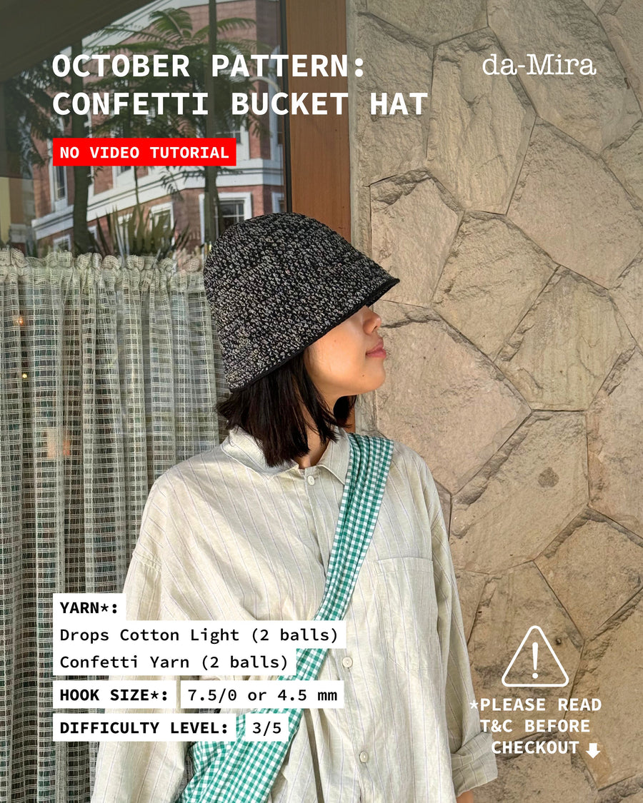 Confetti Bucket Hat [DIGITAL PATTERN]