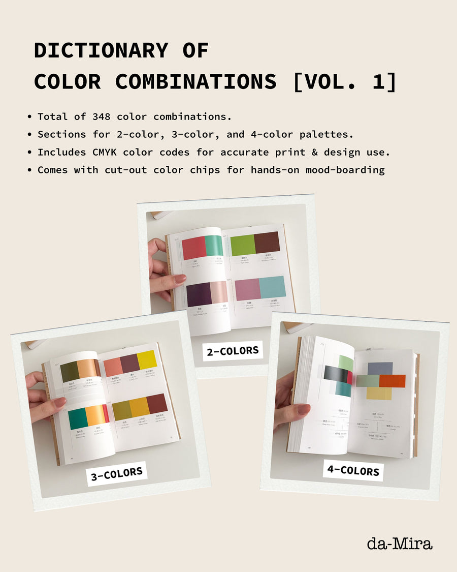 Japanese Dictionary of Color Combination Book by Sanzo Wada (Vol