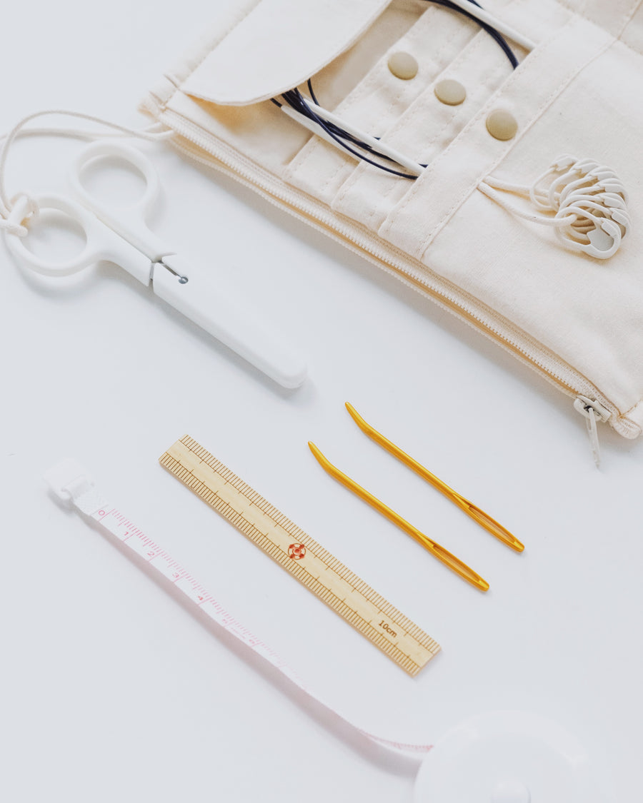 Canvas Circular Knitting Needle Case