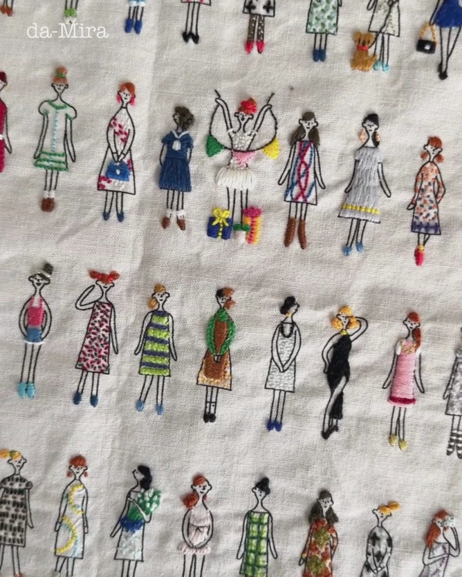 100 Ladies Embroidery Cloth