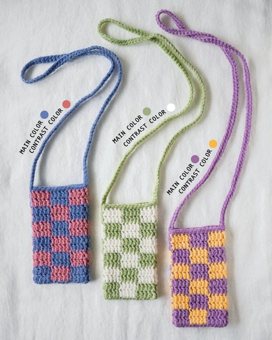 DIY Crochet Checkered Sling Bag Kit