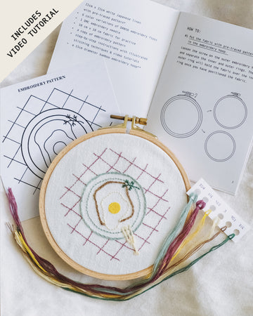 DIY Breakfast Toast Embroidery Kit