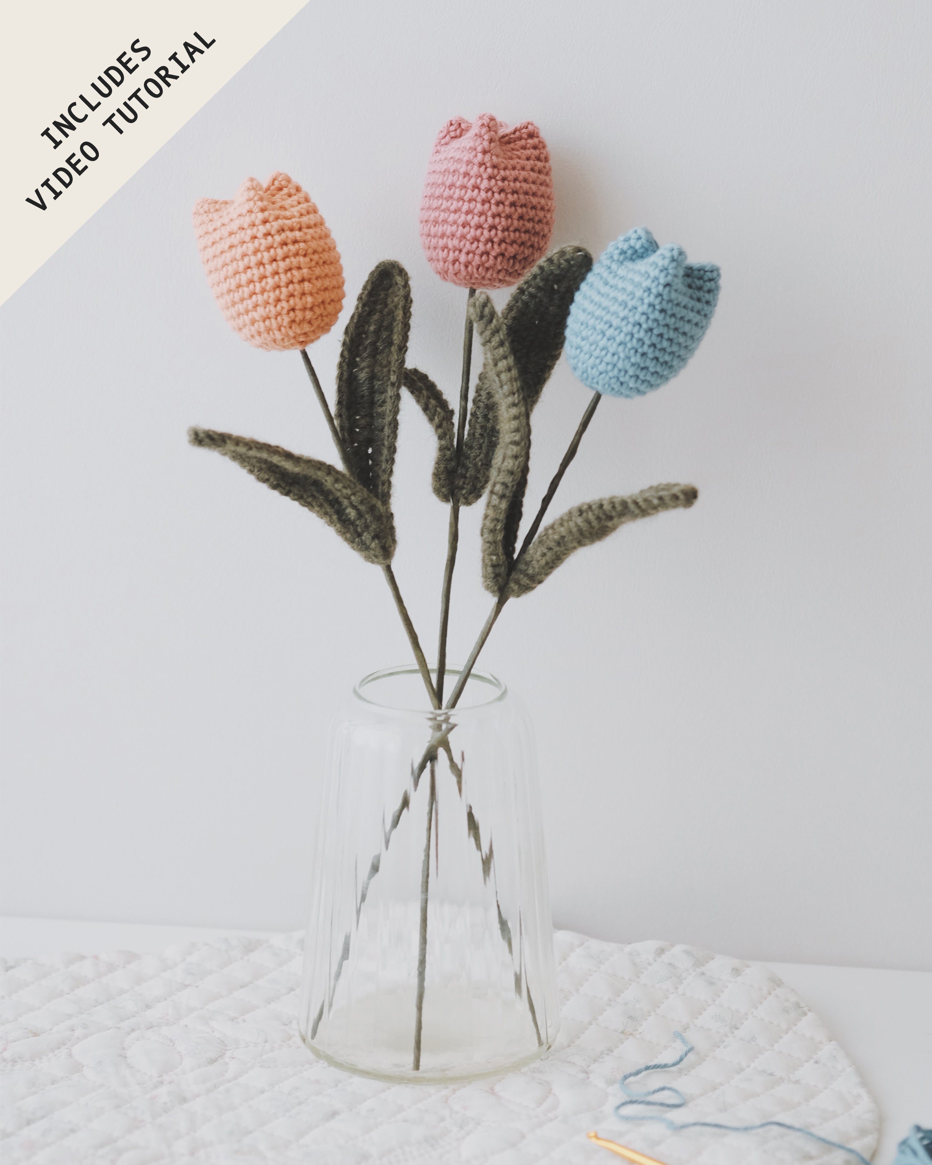 1 Set Tulip Crochet Kit Crochet Kit for Beginners Tulip Knitting